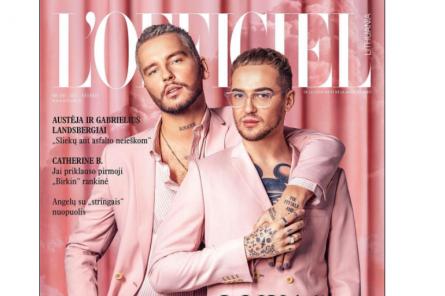 В католической Литве обложку февральского L'Officiel украсила гей-пара