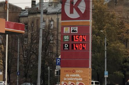 Цены на бензин в Риге превысили 1,50 евро за литр. Дизель – уже дороже 1,40