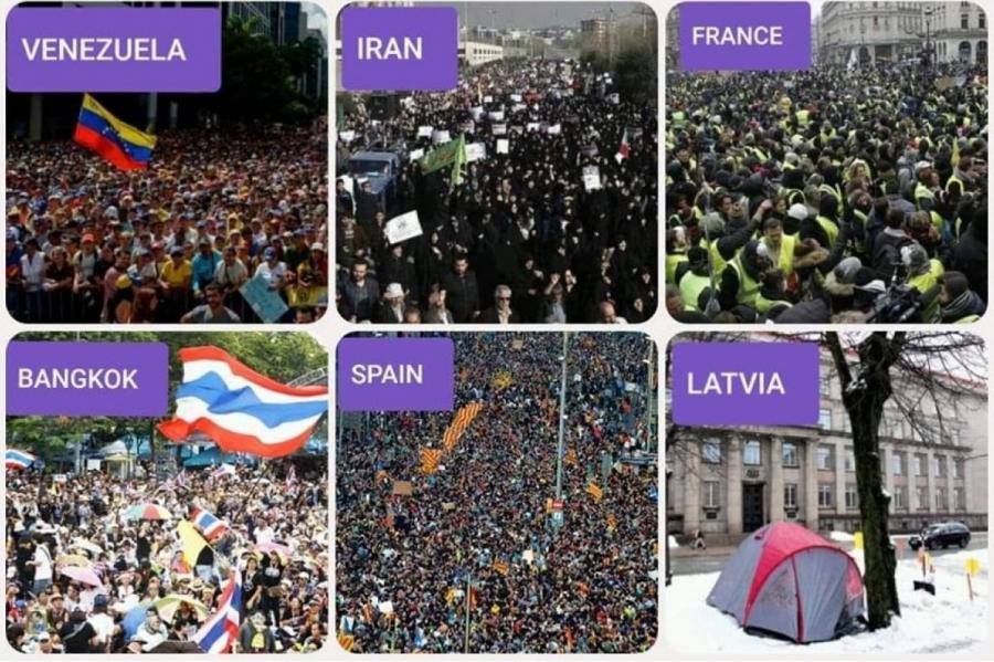 Больше тысячи слов! Как люди протестуют против властей в мире и в Латвии