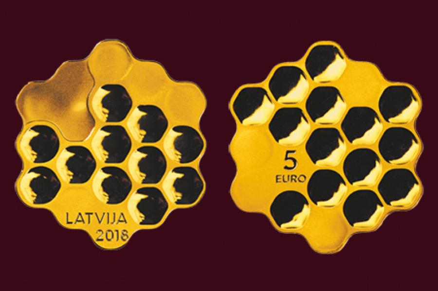 Банк Латвии выпускает комплект монет «5 лет в еврозоне»