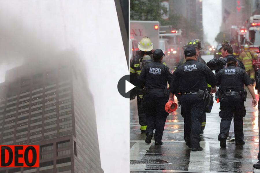 Вертолет врезался в небоскреб в центре Нью-Йорка