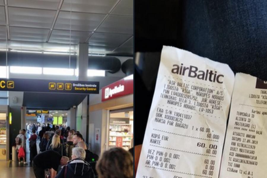 Турист в шоке от “airBaltic”: 60 евро штрафа? За что?!
