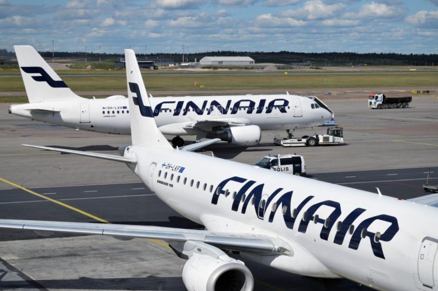 В понедельник отменены все рейсы "Finnair" между Ригой и Хельсинки