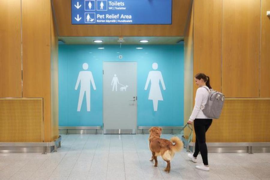 В аэропорту Хельсинки появились туалеты для домашних животных