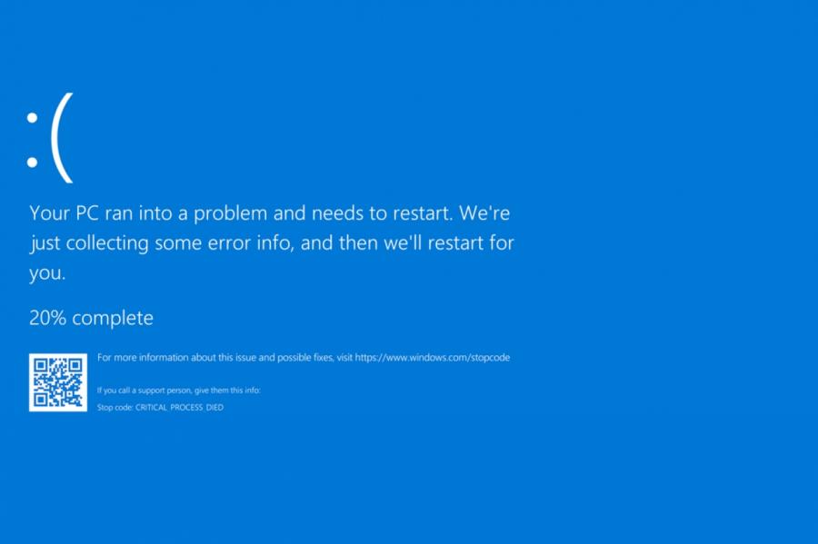 Обновление Windows 10 привело к «синему экрану смерти»