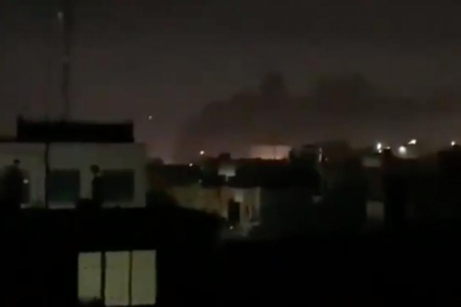 Появилось видео с места обстрела американских объектов в Багдаде