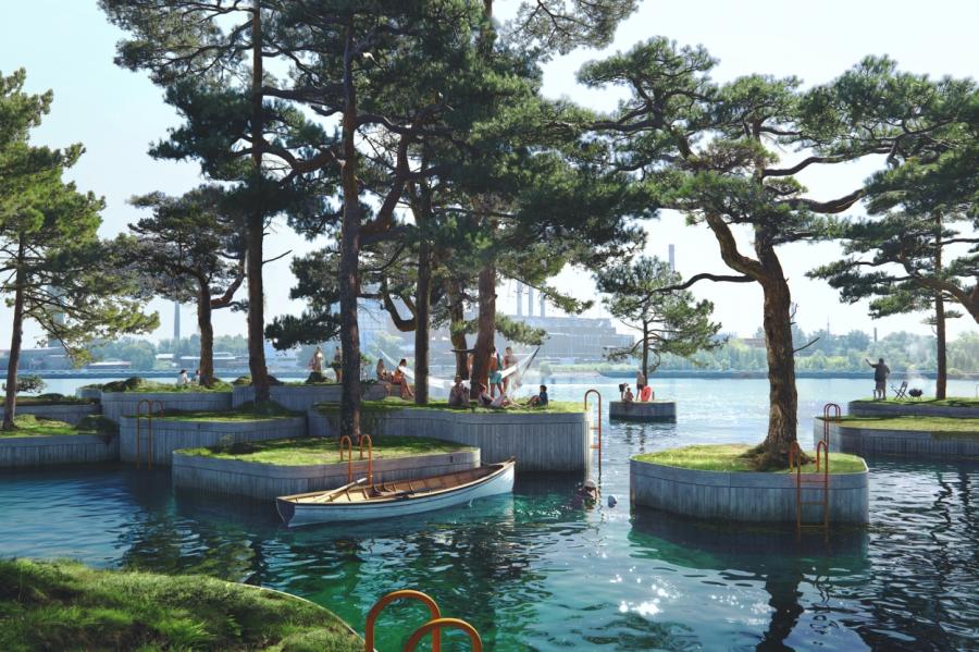 В Копенгагене появится парк из плавучих садов-островов