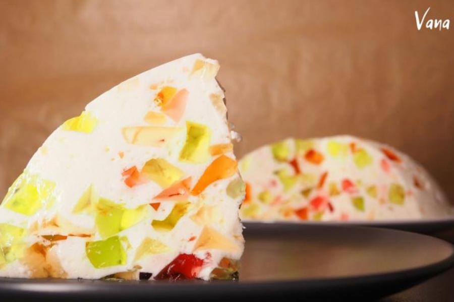 Как сделать "Битое стекло" - желейный торт без выпечки