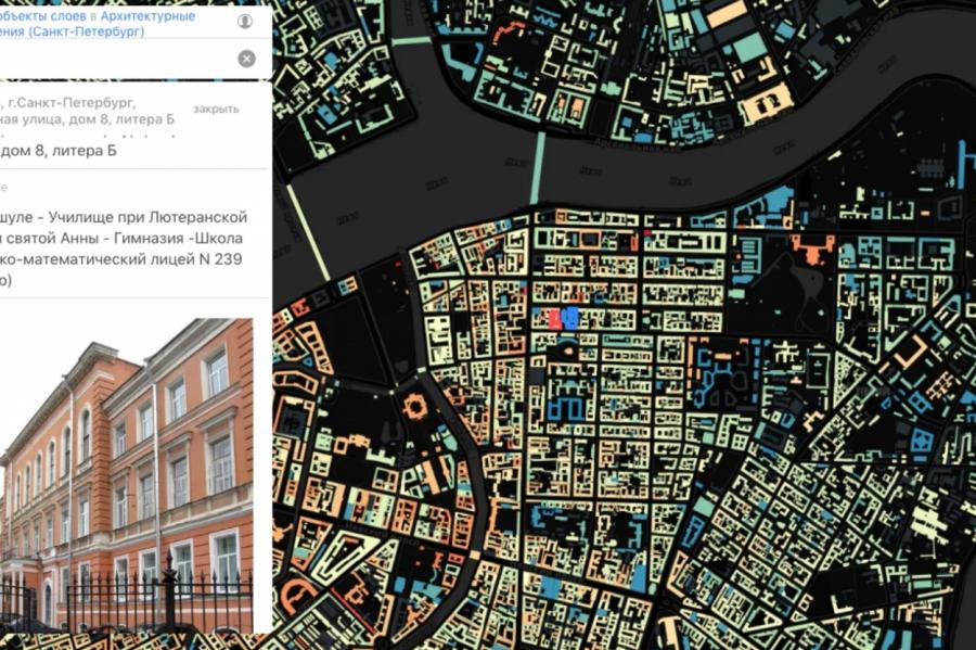 Карту Санкт-Петербурга, показывающую возраст домов, создал местный житель
