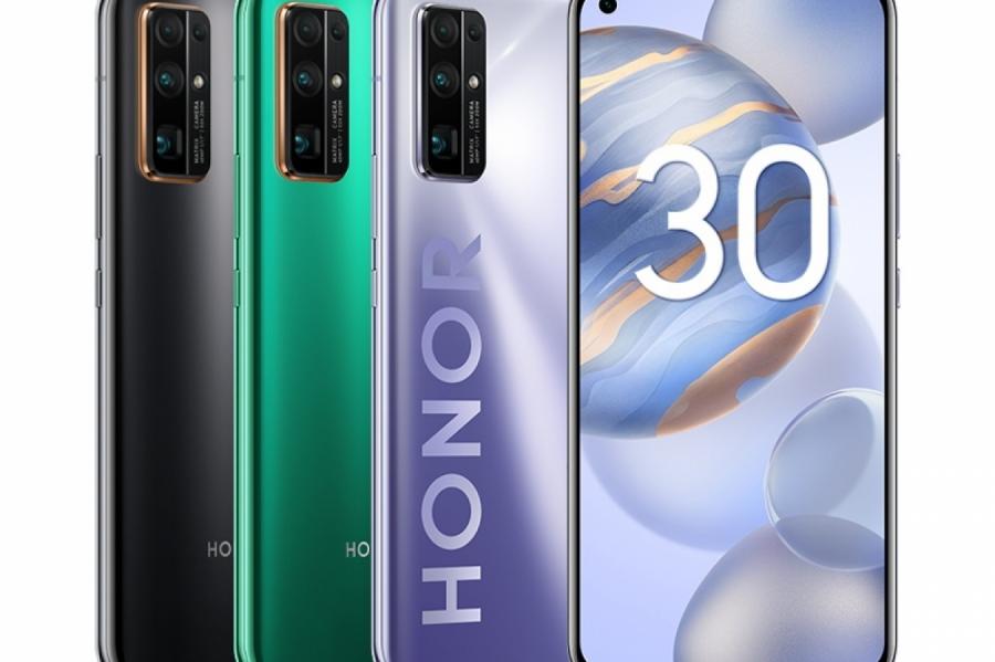 Honor представила новые смартфоны Honor 30, 30S и 30 Pro+ с 5G