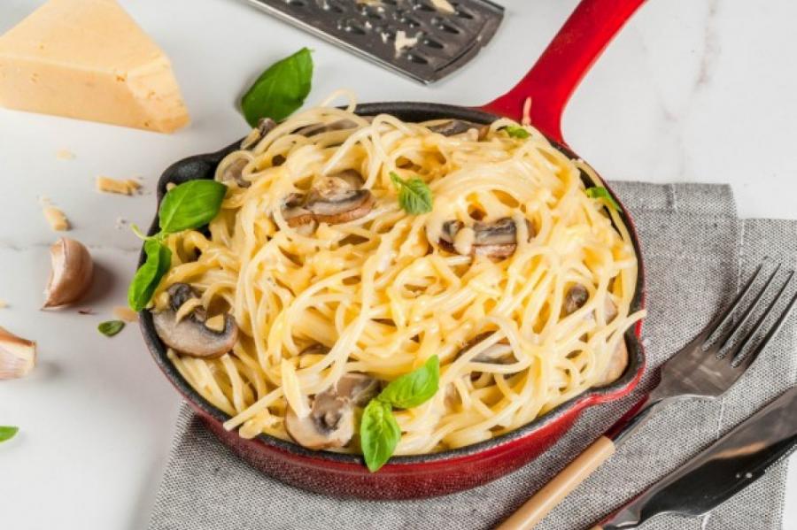 Макароны с грибами - Пошаговый рецепт с фото. Вторые блюда. Блюда из макарон
