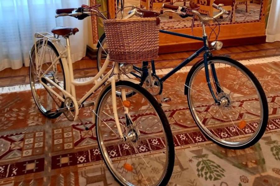 Крути педали! Левитс подарил президенту Франции с супругой велосипеды