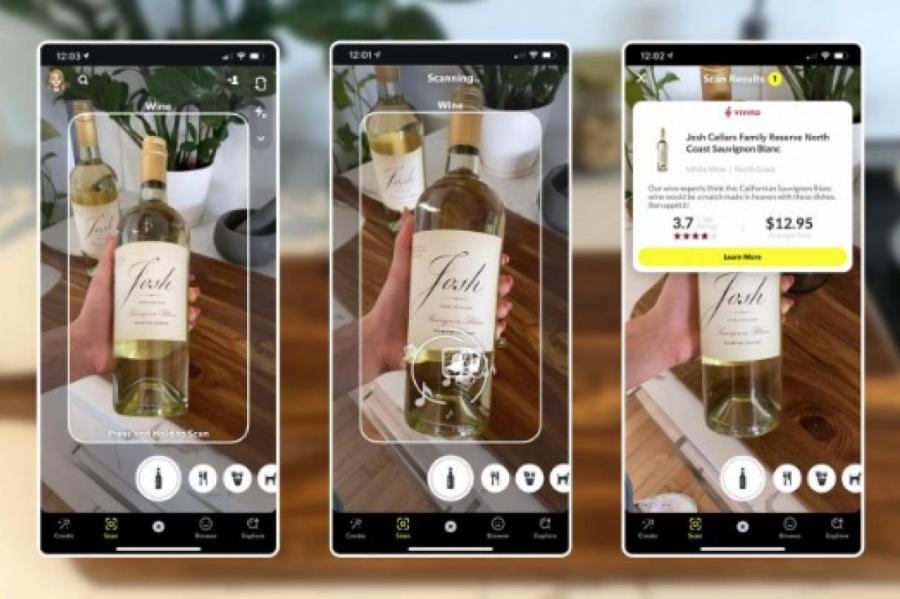 Приложение Snapchat научили определять состав продуктов и рейтинг вина по этикет