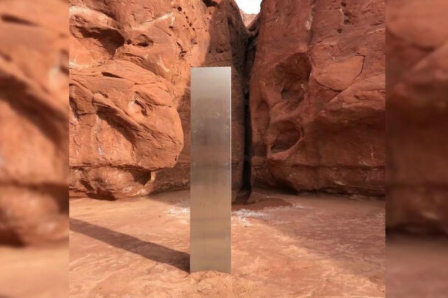 В пустыне штата Юта нашли металлический монолит
