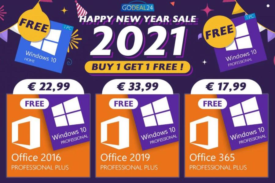 Новогоднее лицензионное предложение: купите Office и получите Windows в подарок