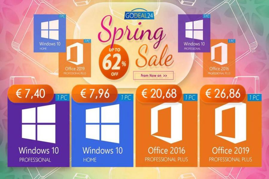 Весенняя распродажа – Windows 10 Pro всего за 7,4€