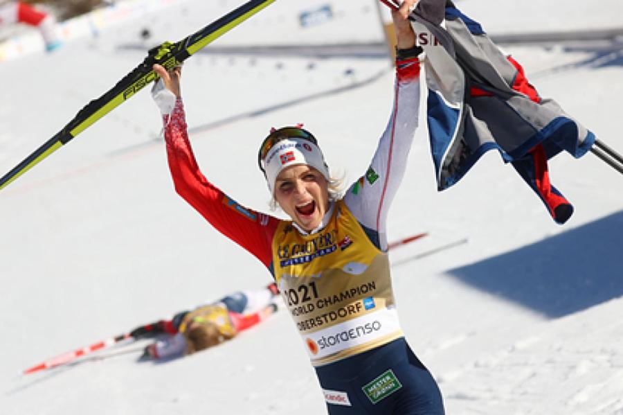 Норвежская лыжница обошла Лазутину по количеству золотых наград на ЧМ