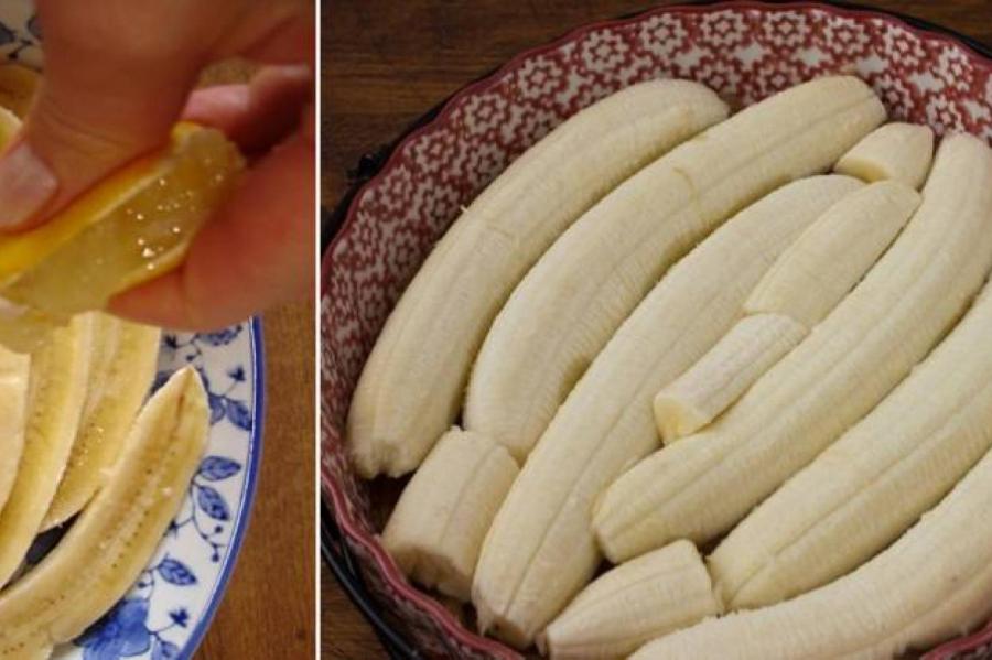 Рецепт бананового пирога с имбирной карамелью