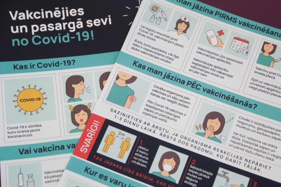 Минюст показал вирусу язык: в Латвии нельзя по-русски зазывать на прививку
