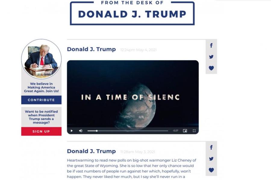 Дональд Трамп запустил сайт для одностороннего общения со сторонниками
