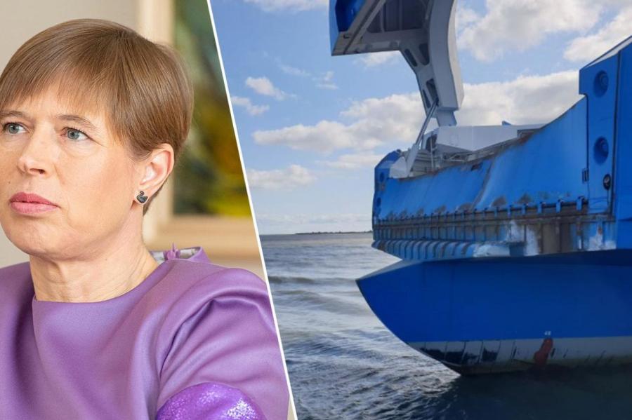 Паром с автомобилем президента Эстонии на борту попал в аварию