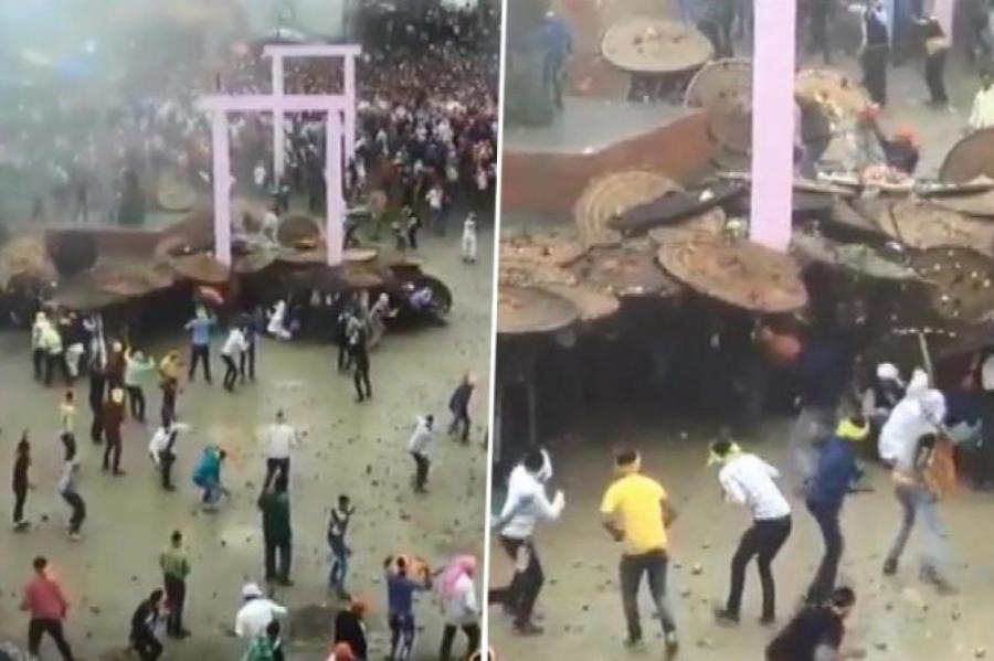 В Индии более 70 человек пострадали на фестивале бросания камней