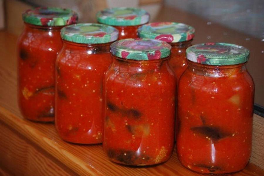 Баклажаны в томатной заливке на зиму