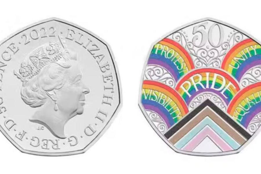 «Слава королеве!» В Британии выпустили 50-пенсовую монету с символами Прайда