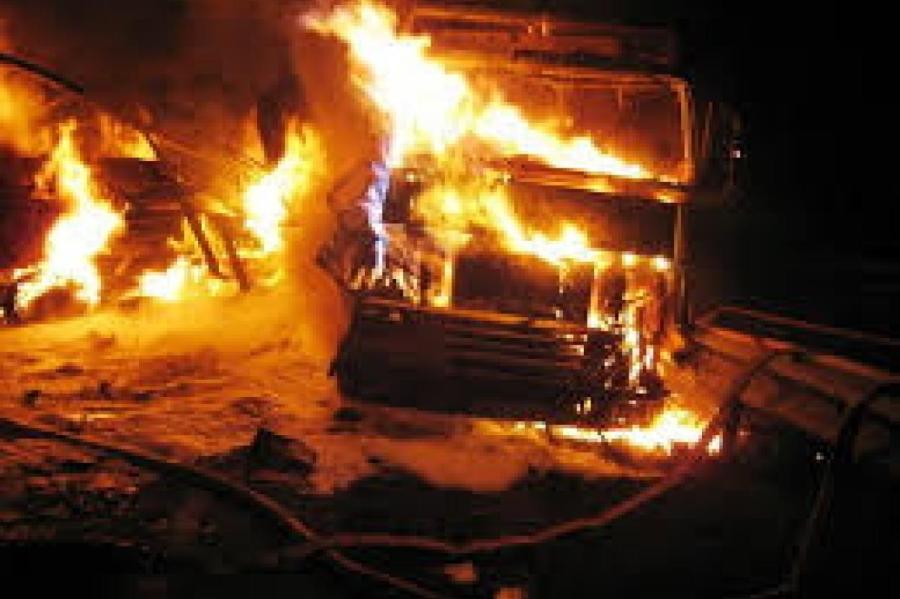 В горящем грузовике в Лудзенском крае погиб человек