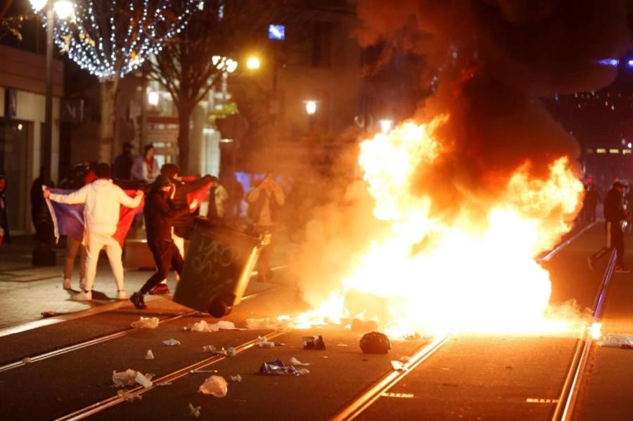 После игры Франция - Марокко: беспорядки в Бельгии и Франции