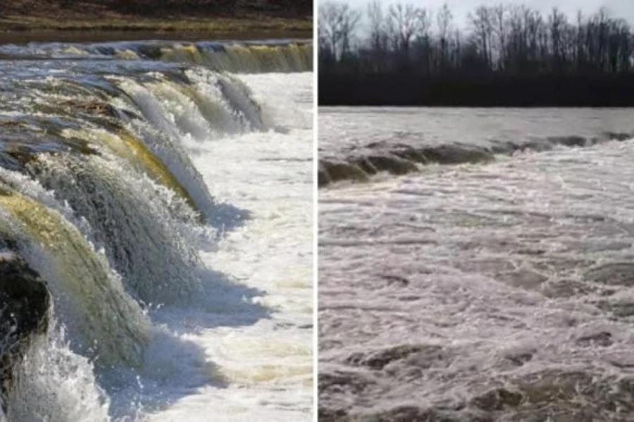 Водопад Вентас-Румба почти исчез (ВИДЕО) - латвийцы публикуют снимки наводнений