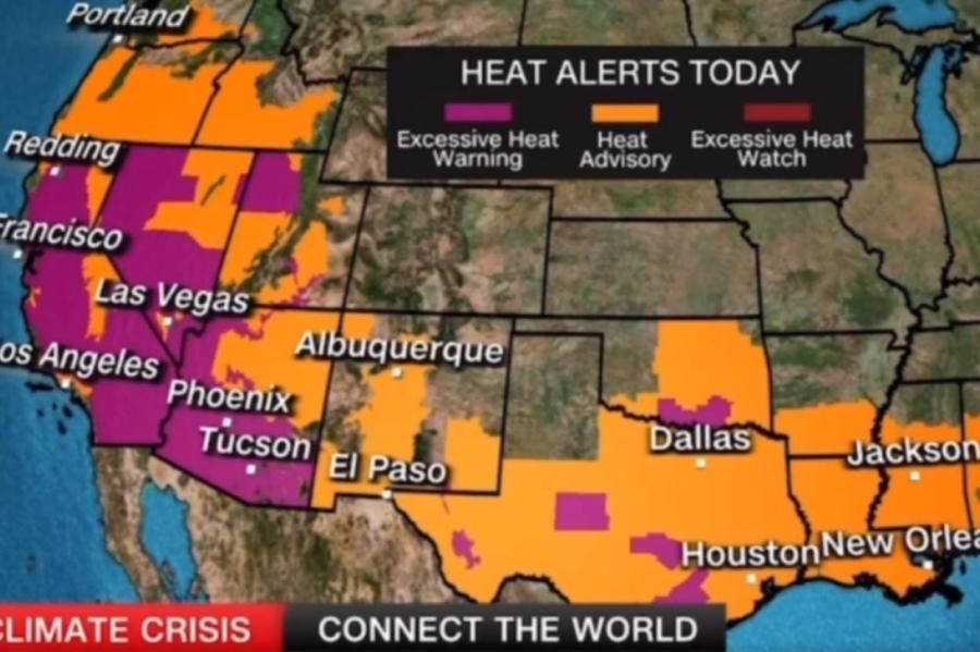 CNN: волна чудовищной жары угрожает жизни 100 миллионов американцев (ВИДЕО)