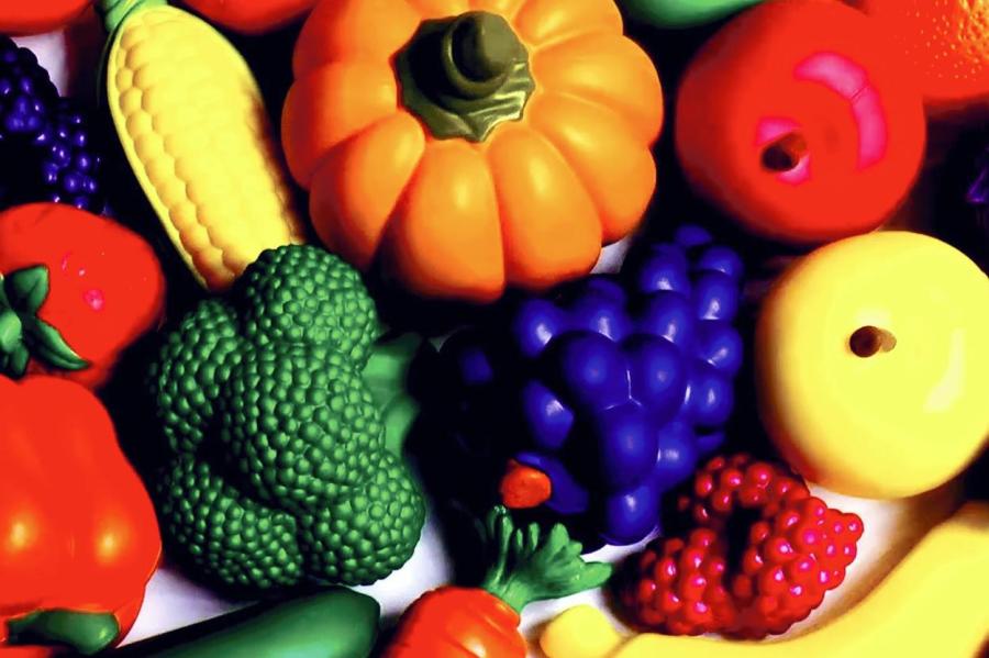 Цветная азбука овощей и фруктов