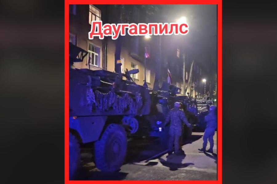 На улицы Даугавпилса вывели танки (ВИДЕО)