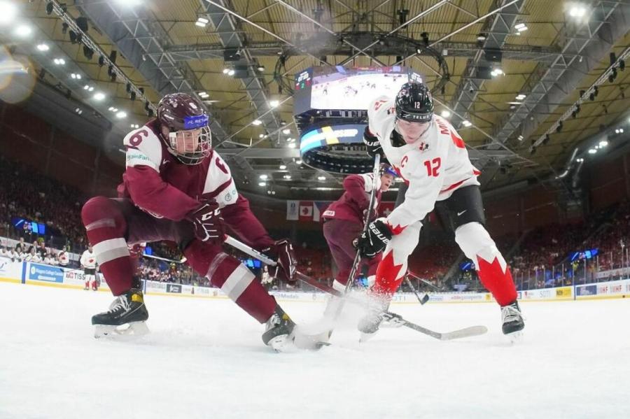 МЧМ: хоккеисты Канады катком прошлись по сборной Латвии (ВИДЕО)