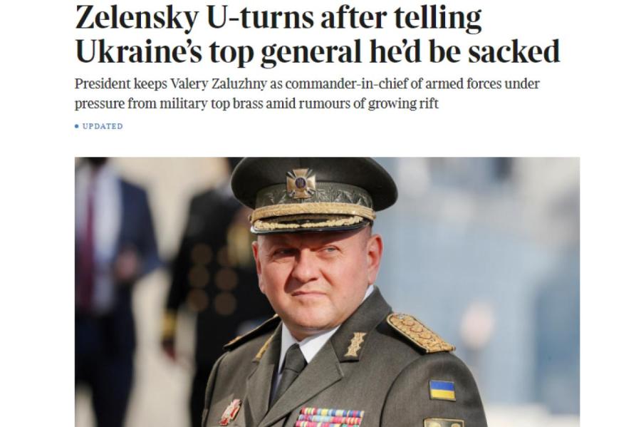 The Times раскрывает обстоятельства украинского «бунта генералов» (ВИДЕО)