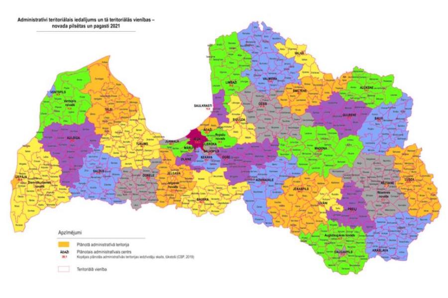 Карту Латвии опять хотят перекроить