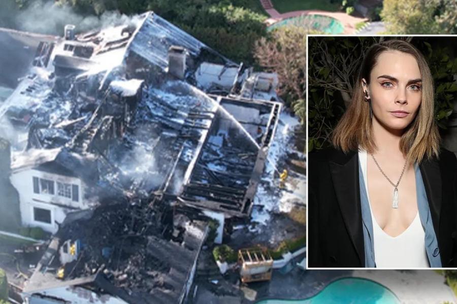 Дом за $7 миллионов модели Кары Делевинь сгорел в Лос-Анджелесе