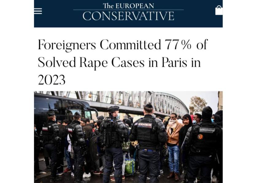 Иностранцы - причина более трех четвертей изнасилований в столице Франции