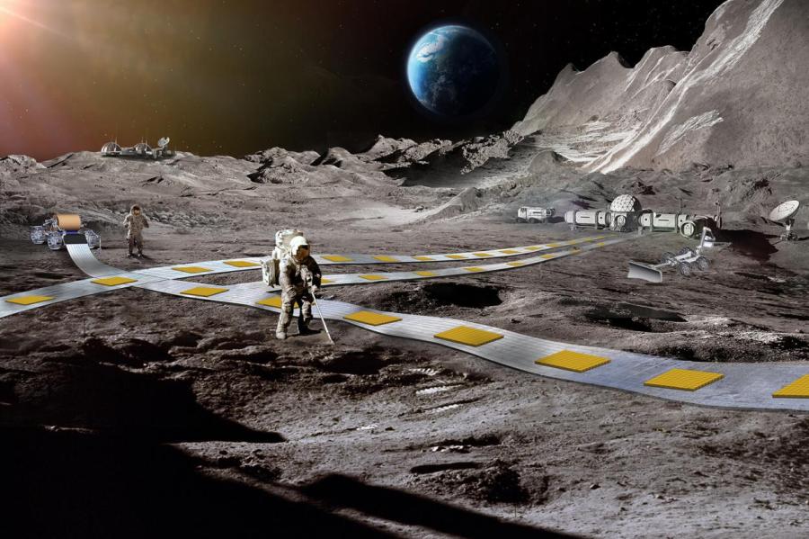 В NASA предложили запустить на Луне левитирующий робопоезд