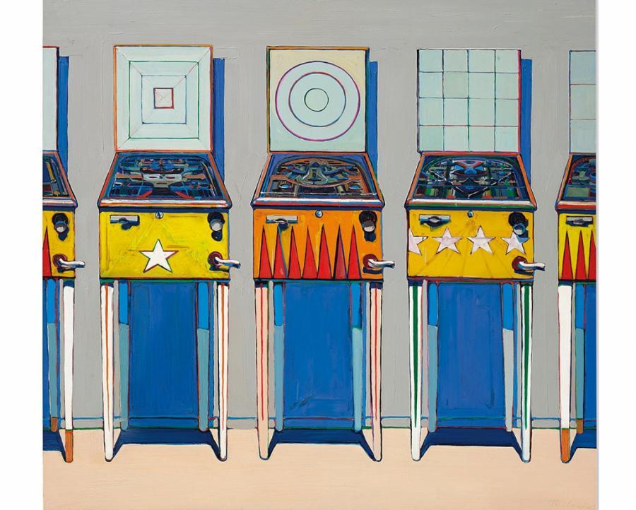 Нью-Йорк | Уэйн Тибо. Four Pinball Machines, 1962. Оценка: $20–30 млн   https://www.vogue.ru/