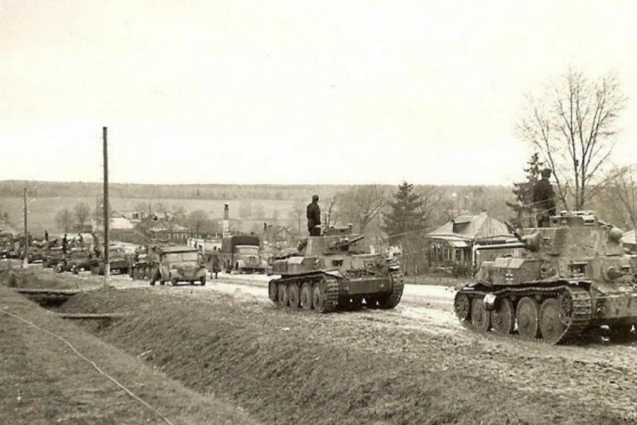 Немецкие танки. Калужская область 1941 г.