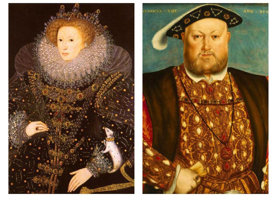 Елизавета I и Генрих VIII