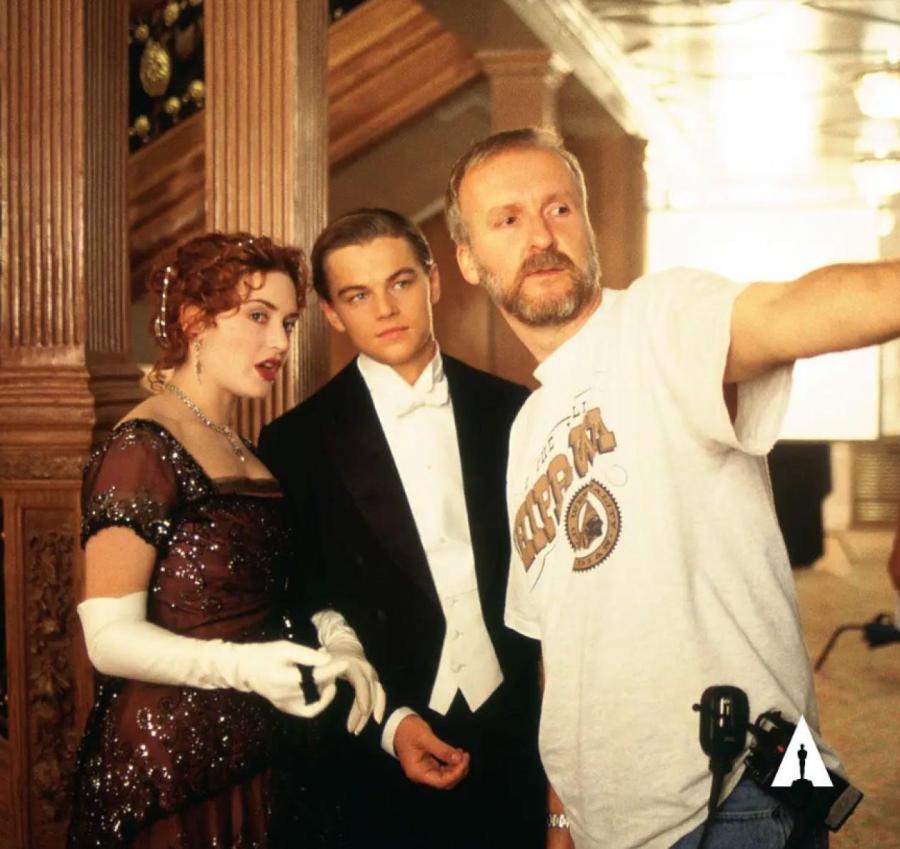 Кейт Уинслет на съемках фильма "Титаник"