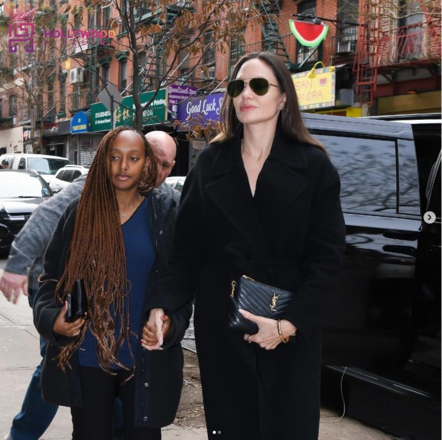 Анджелина Джоли и Захара на шопинге