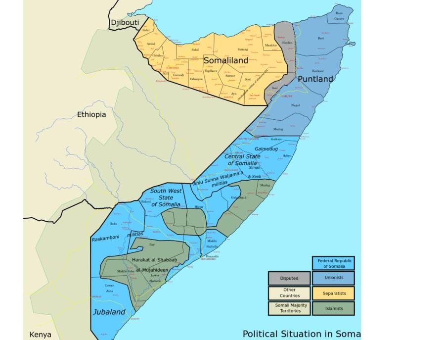 Вот так распилили страну: Сомалиленд остался на севере.