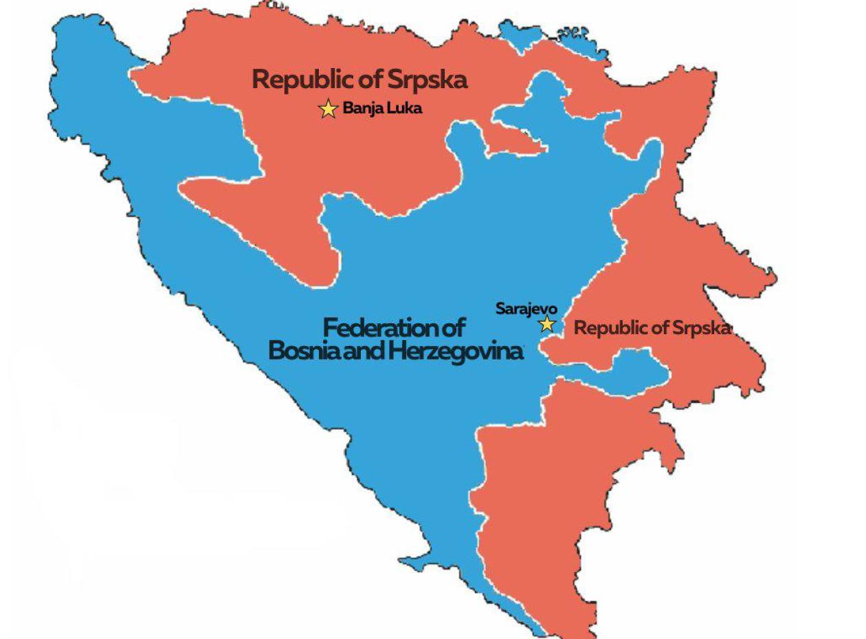 Для Боснии-Герцеговины характерны весьма сложные границы.