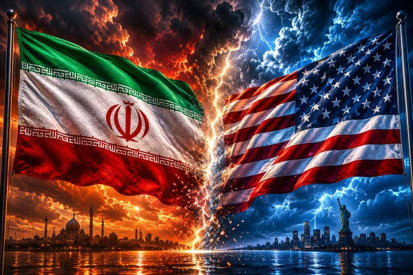 Флаги Ирана и США