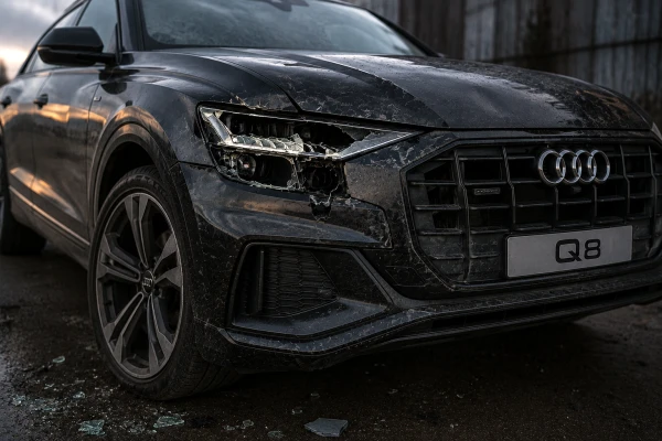 Изображение к статье: Повреждённый Audi Q8