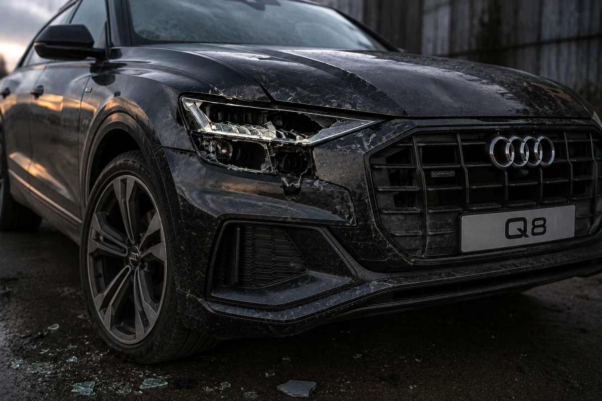 Изображение к статье: Повреждённый Audi Q8